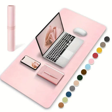 1 Pcs Large Size 600*300mm Office Desk Protector Mat PU Leather Waterproof Mouse Pad Desktop Keyboard Desk Pad Gaming Mousepad - Trend Vibes -