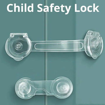 6PCS Baby Cabinet Locks Strap Drawer Lock Child Anti Opening Refrigerator Lock Home Baby Anti Pinch Safety Protection Buckle - Trend Vibes -