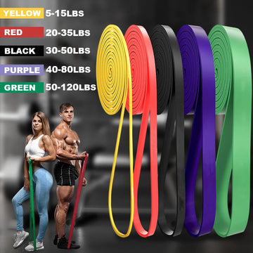 Faixa de resistência para fitness de 5 a 120 libras, boxe, treinamento de agilidade, equipamento de ginástica, ioga, pilates, acessórios, faixa de borracha, academia em casa