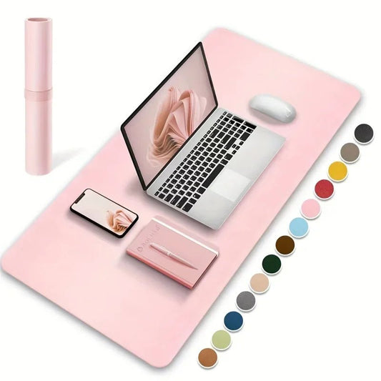 1 Pcs Large Size 600*300mm Office Desk Protector Mat PU Leather Waterproof Mouse Pad Desktop Keyboard Desk Pad Gaming Mousepad - Trend Vibes - 