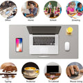 1 Pcs Large Size 600*300mm Office Desk Protector Mat PU Leather Waterproof Mouse Pad Desktop Keyboard Desk Pad Gaming Mousepad - Trend Vibes - 