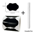 120Pcs/Roll 3 Styles Removable Blackboard Stickers With Erasable Pen Waterproof Chalkboard Labels 1.4*2.2in for Home & Kitchen - Trend Vibes - 