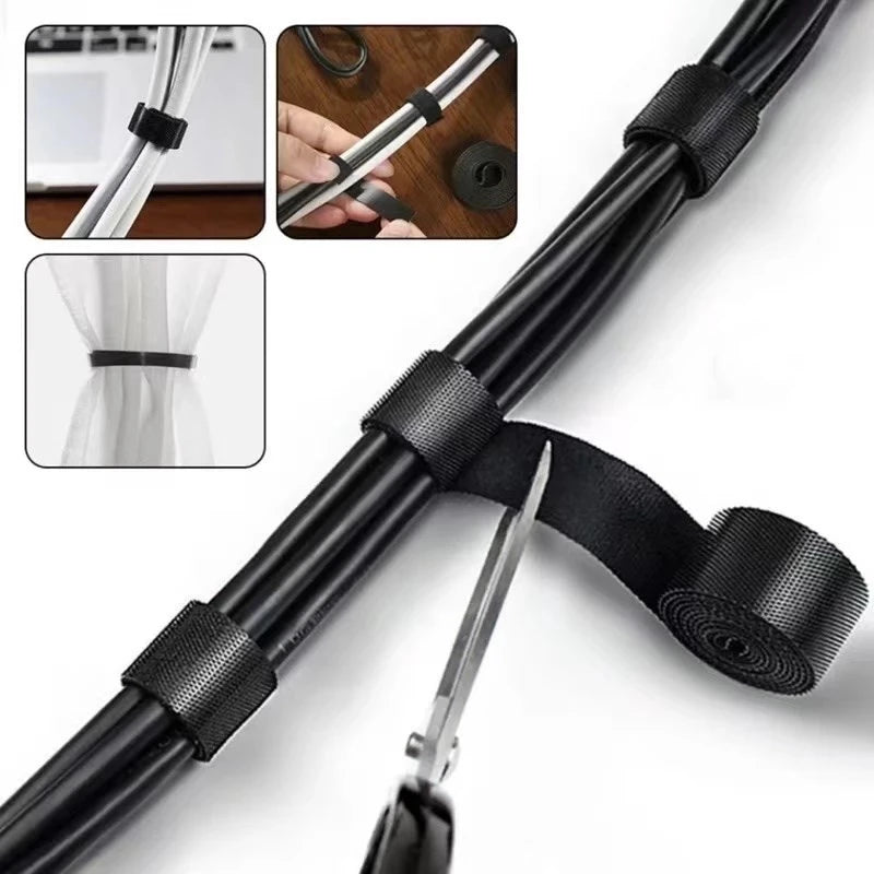 1/5M Cable Organizer Cable Management Wire Winder Tape Earphone Mouse Cord Management Ties Protector For iPhone Xiaomi Samsung - Trend Vibes - 
