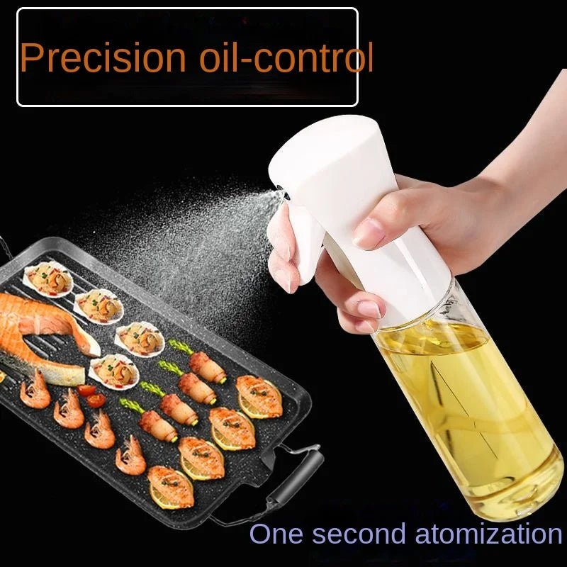 1Pc 200/300/500 ML Oil Spray Pot Kitchen Household Edible Olive Oil Spray Bottle Atomized Misty Oil Tank Air Fryer Spray Bottle - Trend Vibes - 