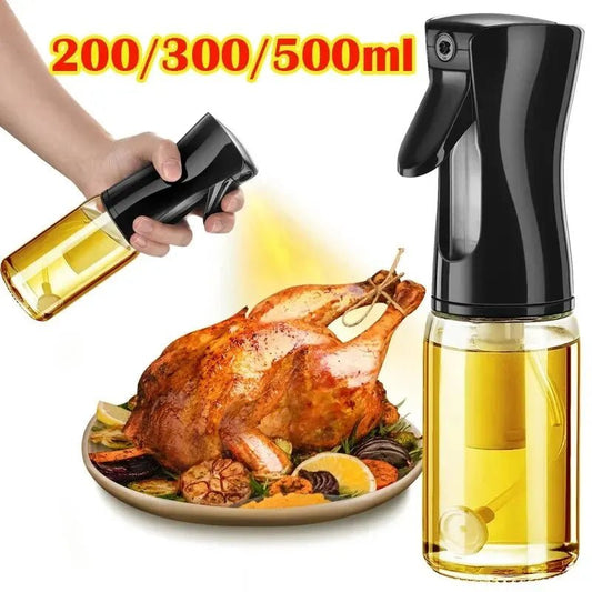 1Pc 200/300/500 ML Oil Spray Pot Kitchen Household Edible Olive Oil Spray Bottle Atomized Misty Oil Tank Air Fryer Spray Bottle - Trend Vibes - 