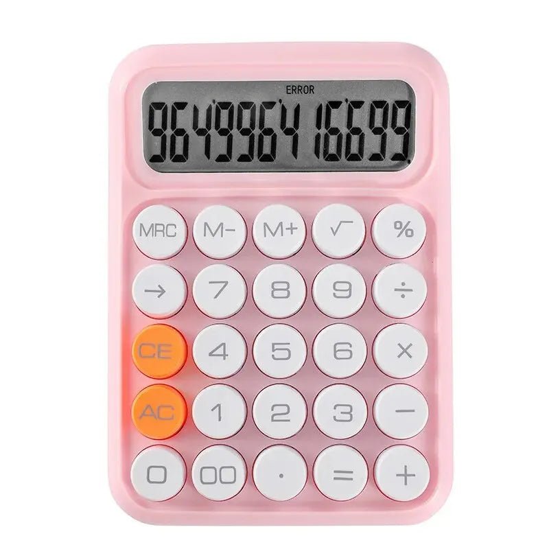 1pc Keyboard Calculator Office 12 - digit Mechanical Calculator Cute Candy Color Calculator Desktop Stationery - Trend Vibes - 