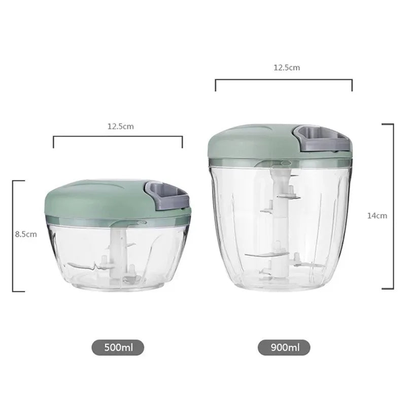 500/900ML Manual Meat Mincer Garlic Chopper Rotate Garlic Press Crusher Vegetable Onion Cutter Kitchen Cooking Accessories - Trend Vibes - 