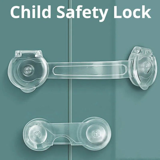 6PCS Baby Cabinet Locks Strap Drawer Lock Child Anti Opening Refrigerator Lock Home Baby Anti Pinch Safety Protection Buckle - Trend Vibes - 