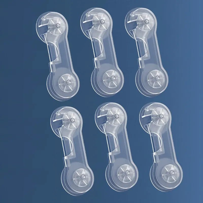 6PCS Baby Cabinet Locks Strap Drawer Lock Child Anti Opening Refrigerator Lock Home Baby Anti Pinch Safety Protection Buckle - Trend Vibes - 