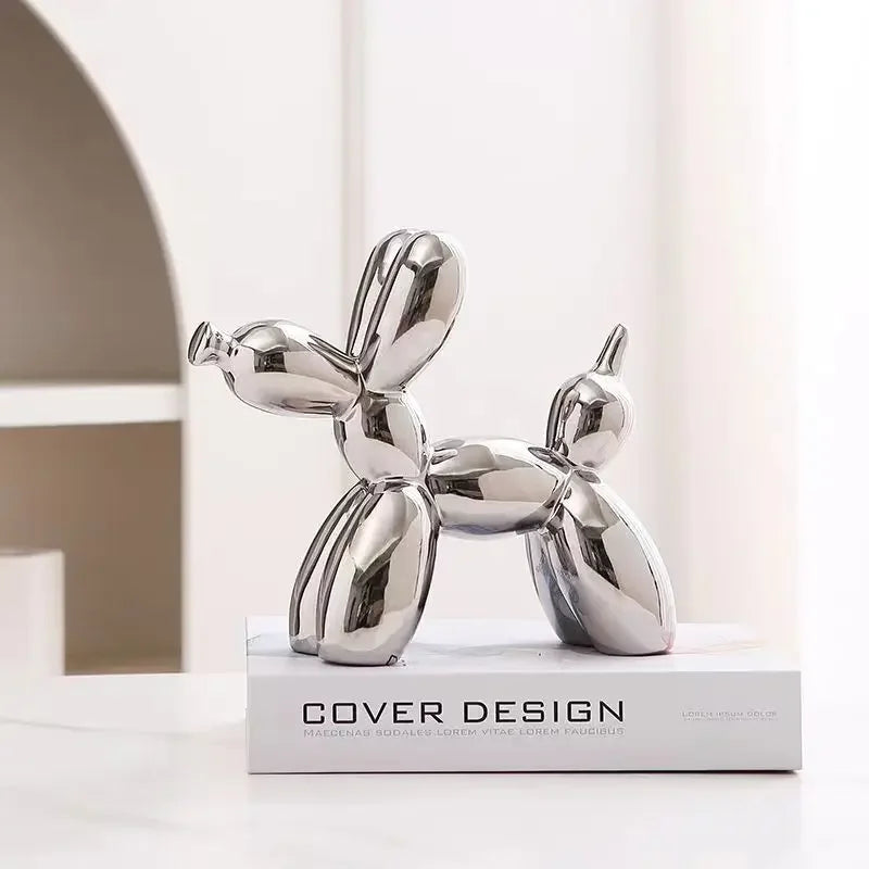 Nordic Ceramic Balloon Dog Abstract Ornament Creative Sculpture Study Room Statue Home Office Accessories Festival Decoration - Trend Vibes