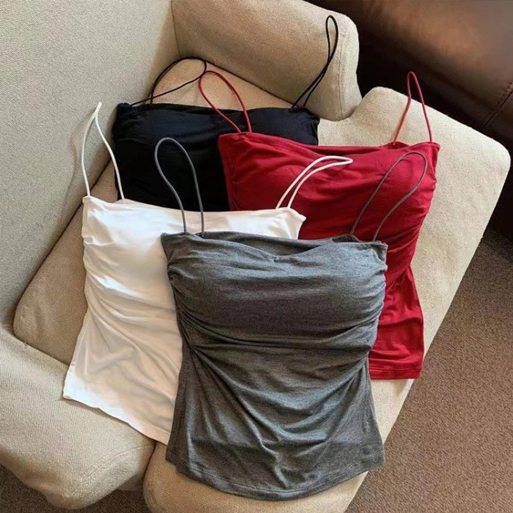 RucheEase Built-In Bra Cami - Trend Vibes