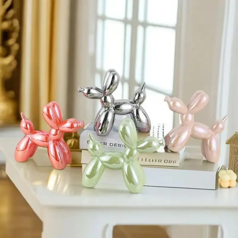 Nordic Ceramic Balloon Dog Abstract Ornament Creative Sculpture Study Room Statue Home Office Accessories Festival Decoration - Trend Vibes