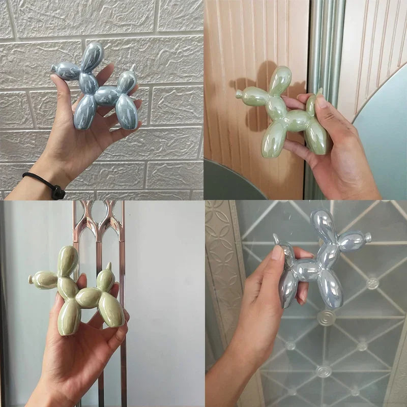 Nordic Ceramic Balloon Dog Abstract Ornament Creative Sculpture Study Room Statue Home Office Accessories Festival Decoration - Trend Vibes