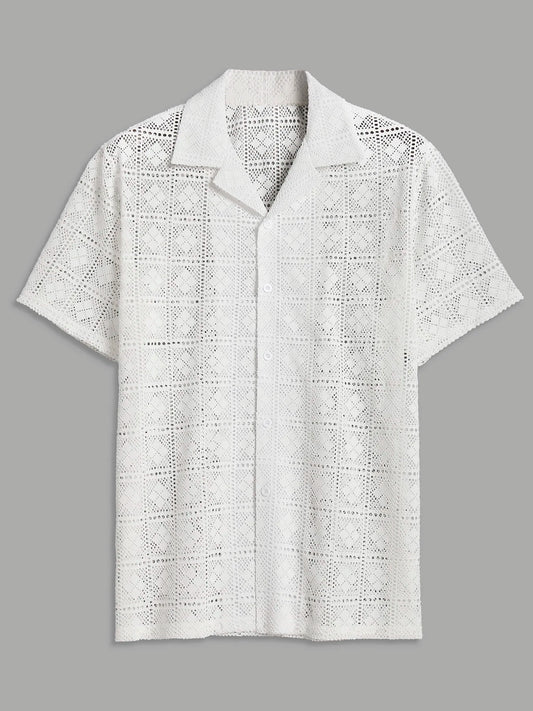 AURORA Diamond Mesh Shirt - Trend Vibes