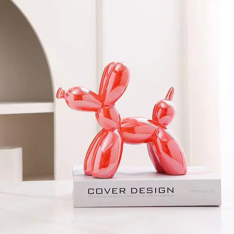 Nordic Ceramic Balloon Dog Abstract Ornament Creative Sculpture Study Room Statue Home Office Accessories Festival Decoration - Trend Vibes