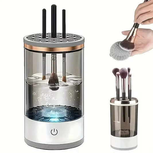 3 In 1 Electric Makeup Brush Cleaner USB Plug Portable Eyeshadow Brush Holder Holder Tools and Dryer Beauty Makeup Tools - Trend Vibes