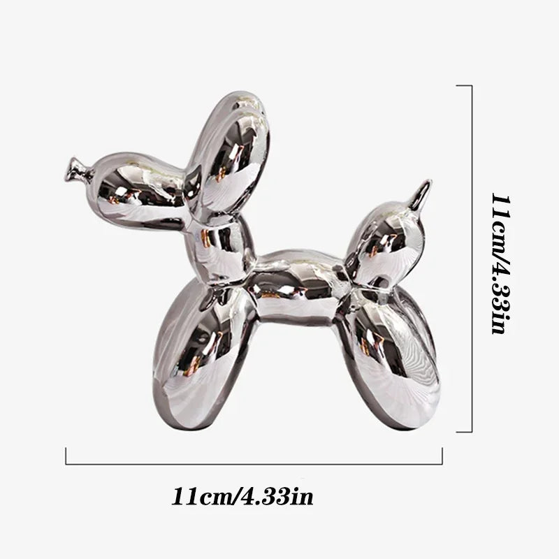 Nordic Ceramic Balloon Dog Abstract Ornament Creative Sculpture Study Room Statue Home Office Accessories Festival Decoration - Trend Vibes