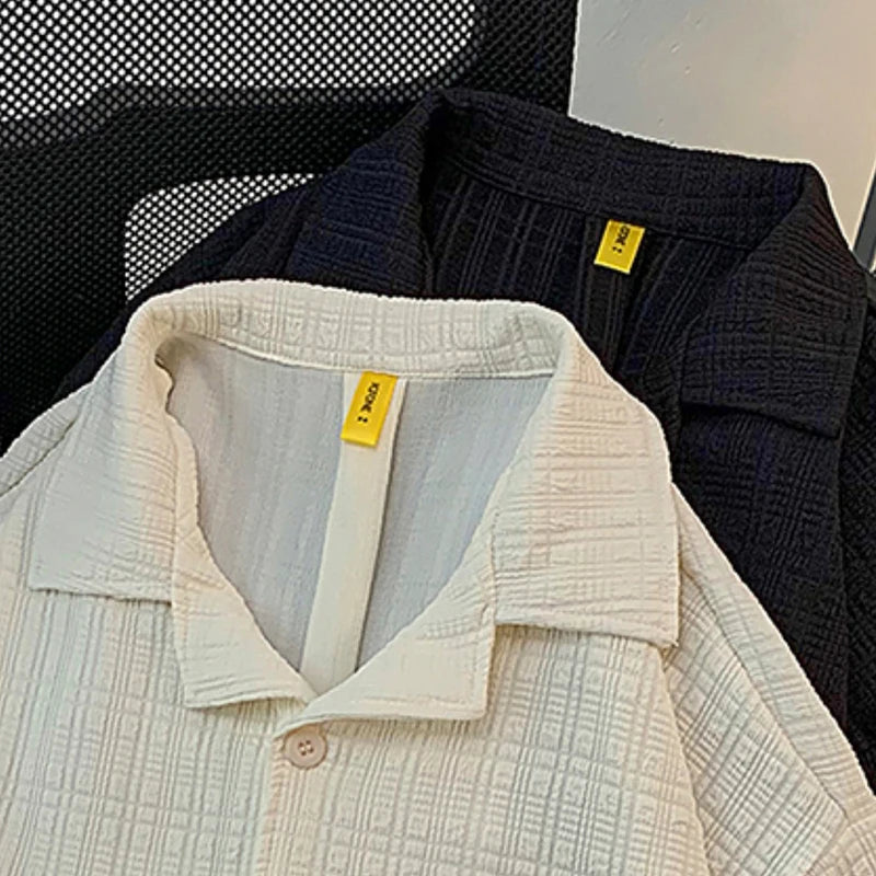 Monaco Jacquard Camp Shirt - Trend Vibes