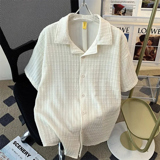 Monaco Jacquard Camp Shirt - Trend Vibes