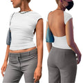 Luna Backless Crop Top - Trend Vibes