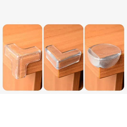4/10 peças de proteção de canto anticolisão para crianças, protetor de canto de silicone para segurança de bebês, mesa macia e transparente
