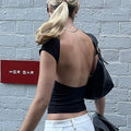 Luna Backless Crop Top - Trend Vibes