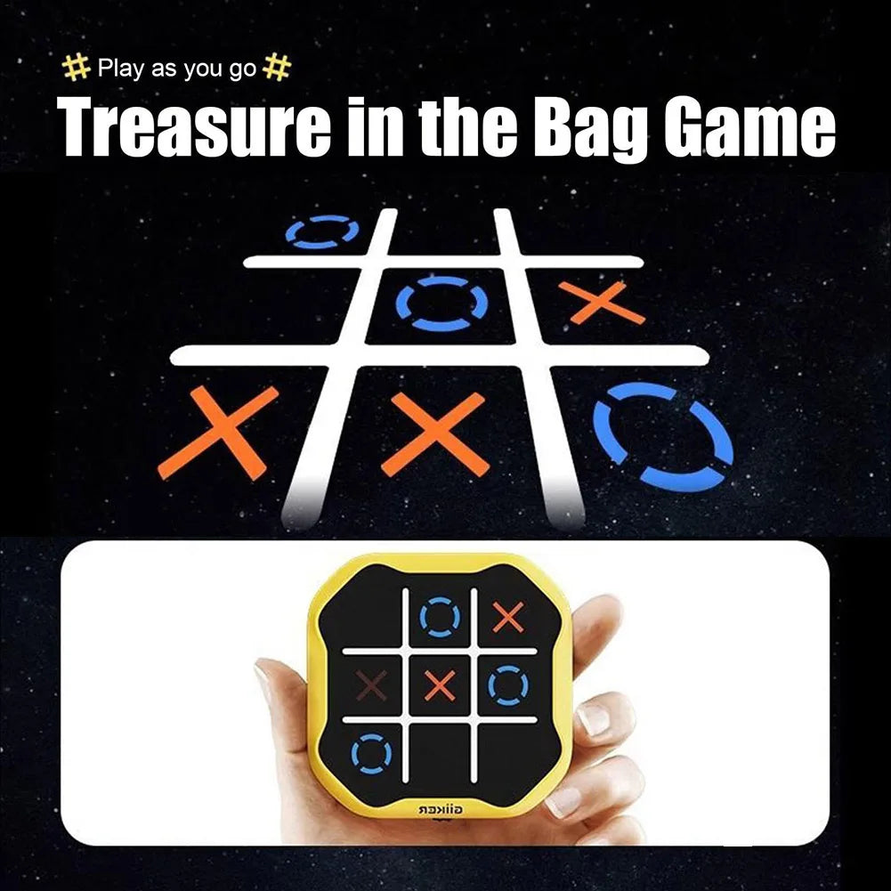 3 in 1 Tic-Tac-Toe Game Handheld Puzzle Game Console Electronic Children's Electronic Toys Chess Board Game Kids Creative Gifts - Trend Vibes