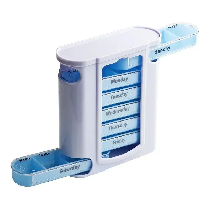 DoseDeck 28-Grid Pill Organizer – Weekly Pill Box with Removable Trays - Trend Vibes