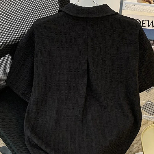 Monaco Jacquard Camp Shirt - Trend Vibes