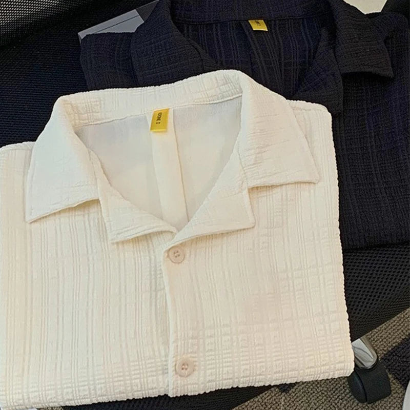 Monaco Jacquard Camp Shirt - Trend Vibes