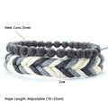 Earth & Fire Artisan Set – Coconut Husk & Lava Stone Bracelet - Trend Vibes