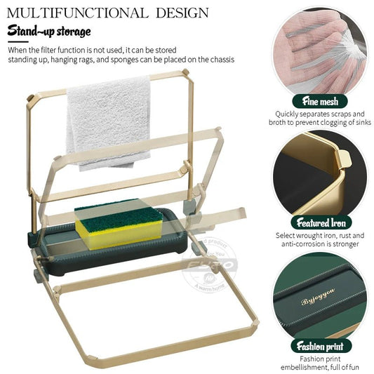 AquaGuard™ Foldable Sink Filter Rack - Trend Vibes - 