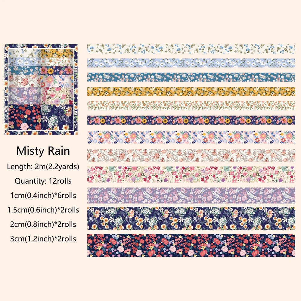 Bloomer™ Vintage Floral Washi Tape Collection - Trend Vibes - 