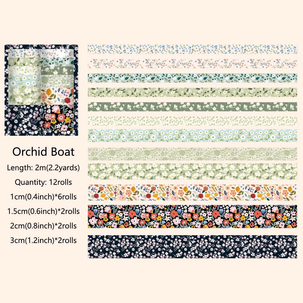 Bloomer™ Vintage Floral Washi Tape Collection - Trend Vibes - 