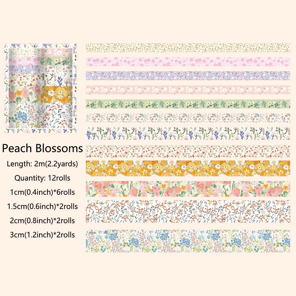 Bloomer™ Vintage Floral Washi Tape Collection - Trend Vibes - 