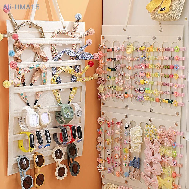 Bows Hair Clips Organizer Wall Hanging Large Capacity Girl Headband Holder Sunglasses Home Storage Hanger Space Saving Accessory - Trend Vibes - 