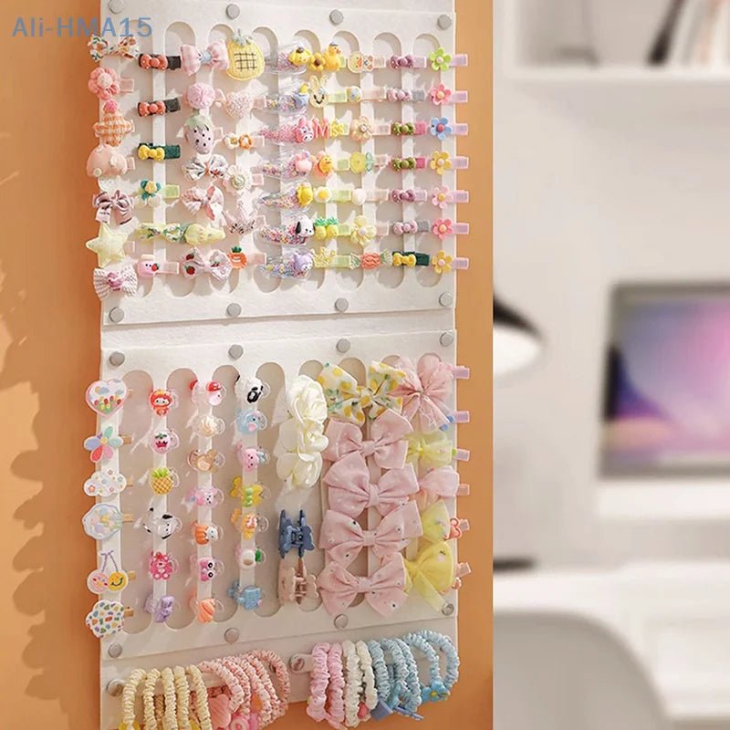 Bows Hair Clips Organizer Wall Hanging Large Capacity Girl Headband Holder Sunglasses Home Storage Hanger Space Saving Accessory - Trend Vibes - 