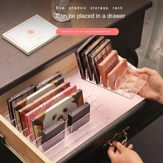 DVD/CD Organizer,Eyeshadow Palette Storage Tray Cosmetics Rack Makeup Tools Compartment Holder Sunglasses Storage Shelf - Trend Vibes - 