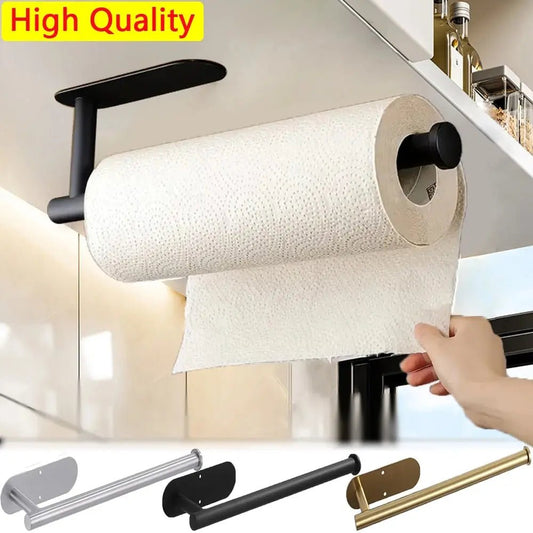 Kitchen Paper Towel Holder Adhesive Tissue Hanger Toilet Roll Paper Dispenser Cabinet Storage Napkin Rack Bathroom Accessories - Trend Vibes - 