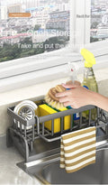 Kitchen Shelf Cleaning Cloth Storage Draining Rack Household Detergent Sponge Rack Water Sink Water Sink Water Sink Artifact - Trend Vibes - 