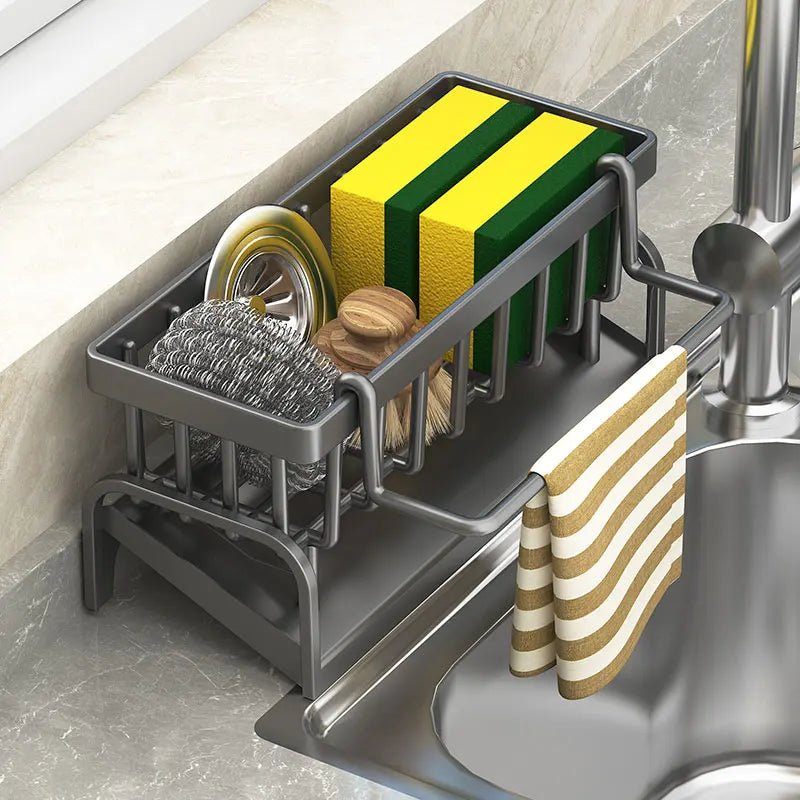 Kitchen Shelf Cleaning Cloth Storage Draining Rack Household Detergent Sponge Rack Water Sink Water Sink Water Sink Artifact - Trend Vibes - 